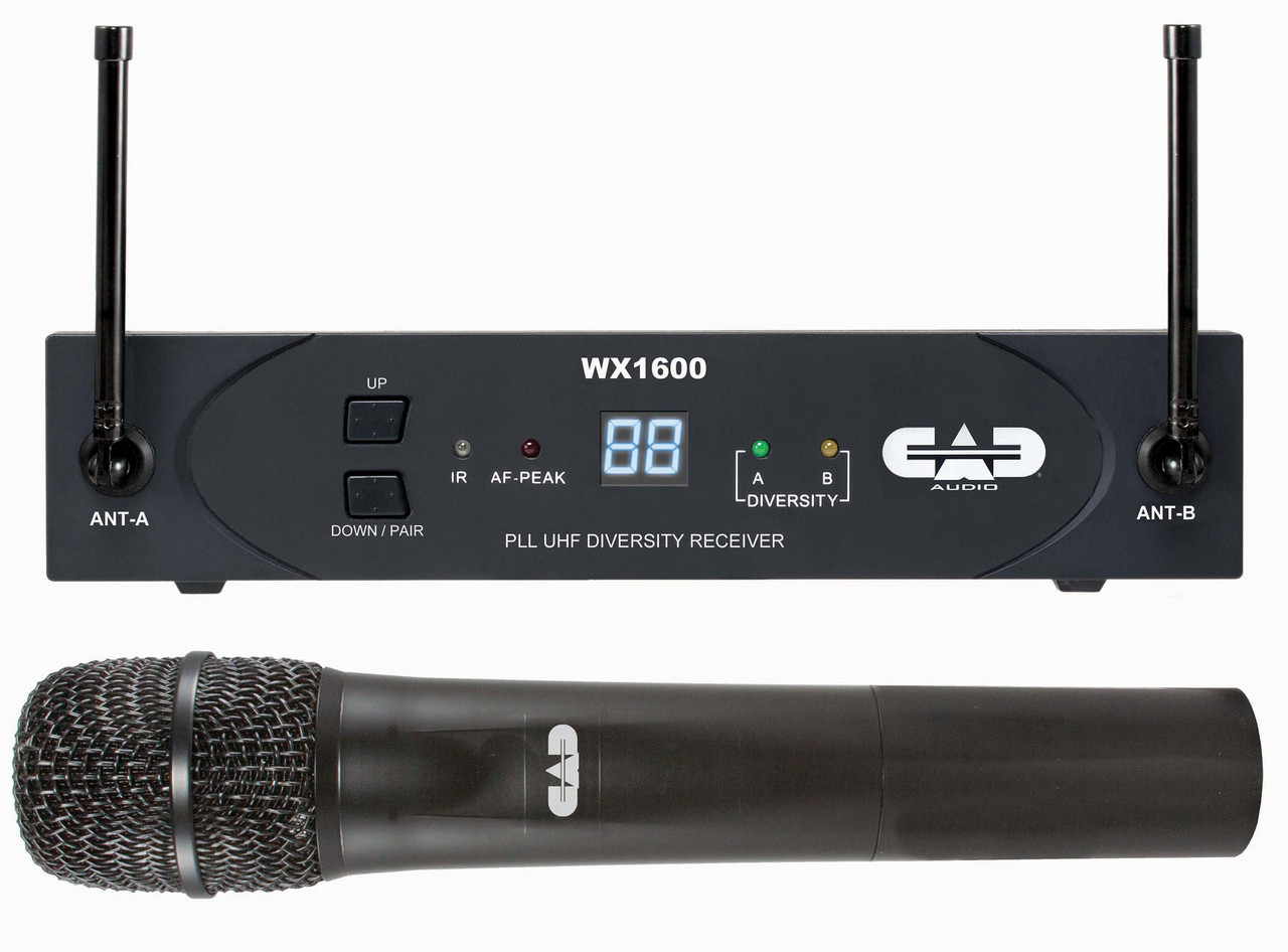 CAD Audio WX1600G UHF Wireless Cardioid Dynamic Handheld Microphone System Band G (WX1600G-U) | Musician Madness