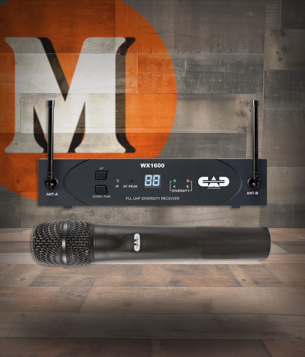 CAD Audio WX1600G UHF Wireless Cardioid Dynamic Handheld Microphone System Band G (WX1600G-U)