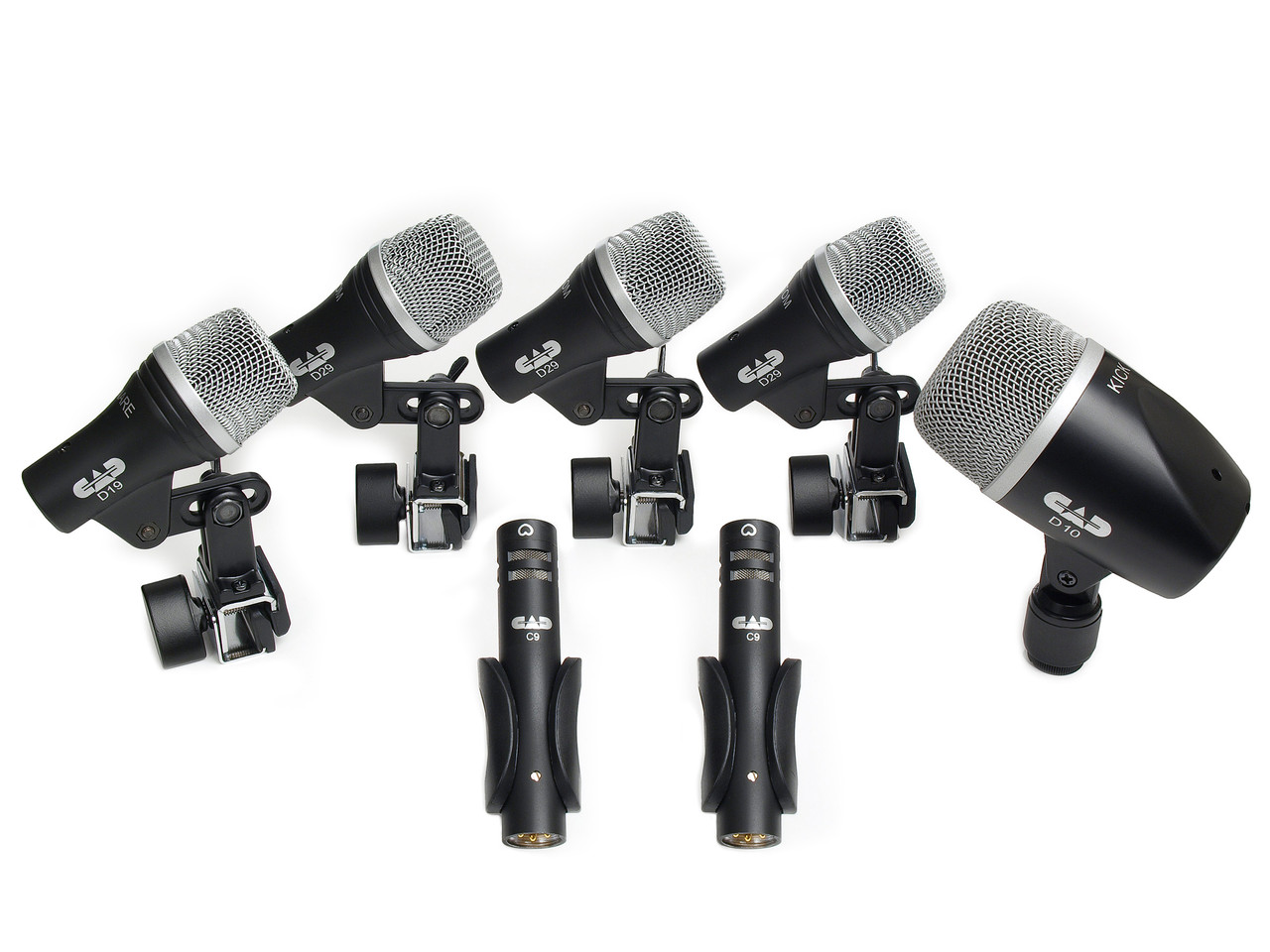 CAD Audio STAGE7 7-piece Drum Microphone Pack - three D29, two C9, one D19, one D10 (STAGE7-U) | Musician Madness