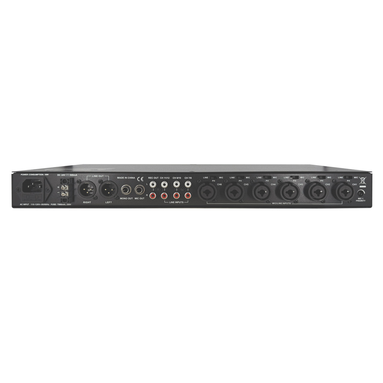 CAD MX12S 12 Channel Stereo Rack Mount Mixer (MX12S-U)