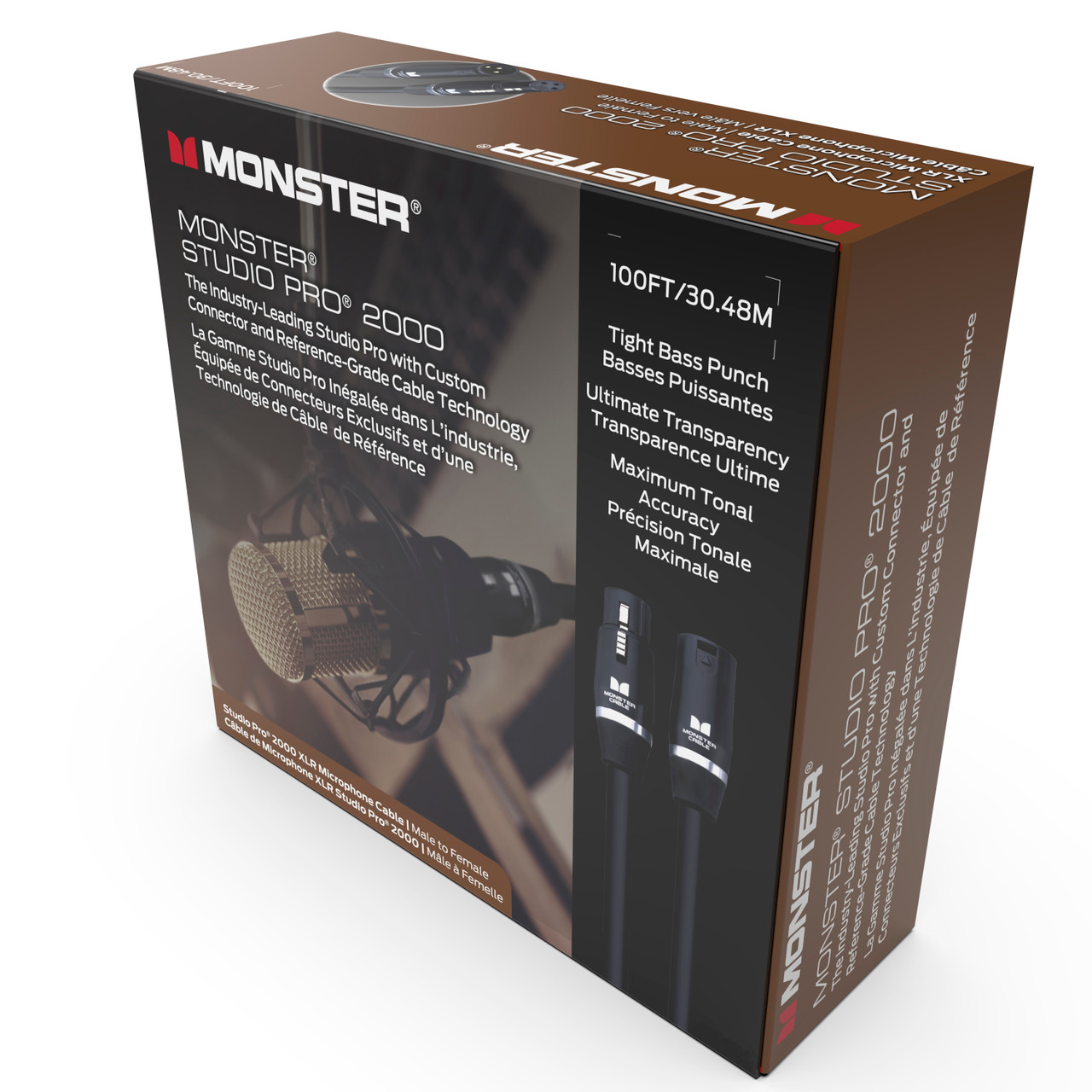 Monster SP2000-M-100WW Studio Pro 2000 Microphone Cable 100' (SP2000-M-100WW-U) | Musician Madness