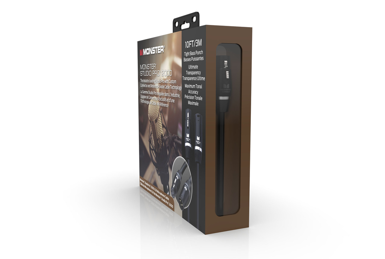 Studio Pro 2000 10' Mic Cable Gold Contact XLR Buy the Monster Cable Studio Pro 2000 10' Mic Cable Gold Contact XLR (SP2000-M-10WW-U) at Musician Madness with fast
