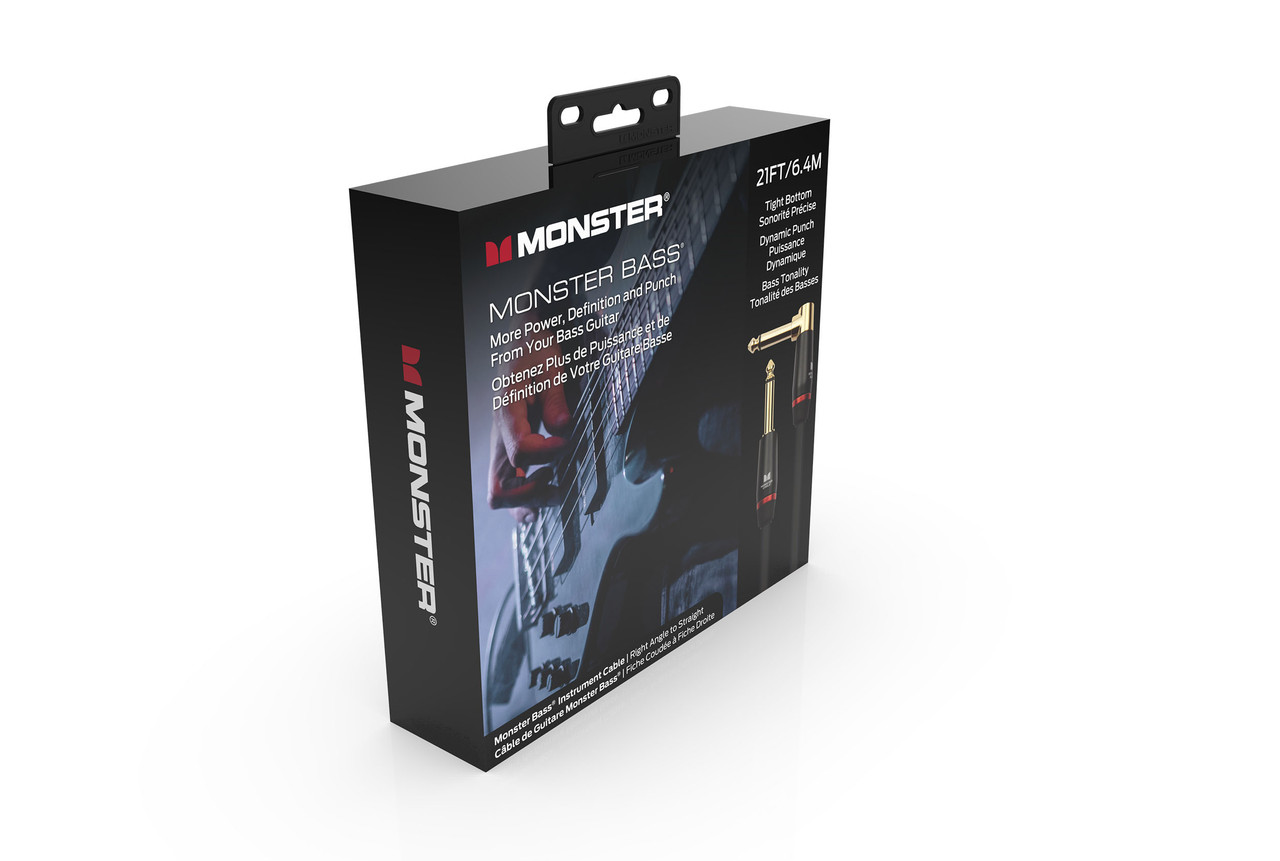 Monster Bass 21' Strt-R/A CablStraight to Right Angle Buy the Monster Cable Bass 21' Strt-R/A Cablstraight To Right Angle (MBASS2-21AWW-U) at Musician Madness with