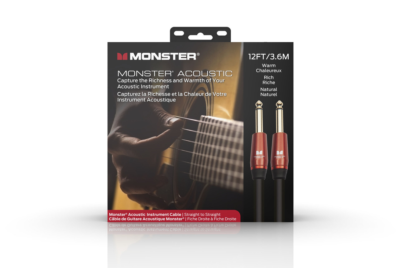 Monster Acoustic 12' Cable Dual Straight Buy the Monster Cable Acoustic 12' Cable Dual Straight (MACST2-12WW-U) at Musician Madness with fast shipping.