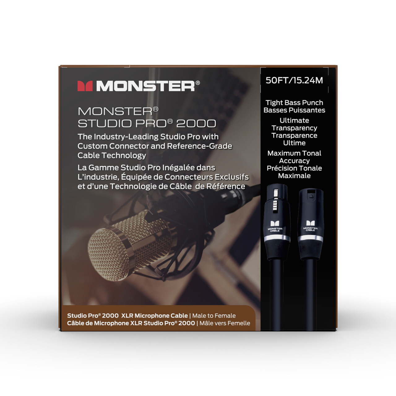 Monster SP2000-M-50WW Studio Pro 2000 Microphone Cable 50' (SP2000-M-50WW-U) | Musician Madness