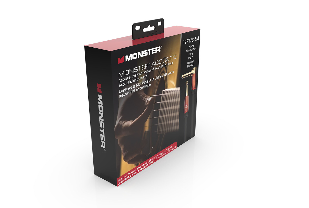Monster Acoustic 12' R/A CableStraight to Right Angle Buy the Monster Cable Acoustic 12' R/A Cablestraight To Right Angle (MACST2-12AWW-U) at Musician Madness withÂ…