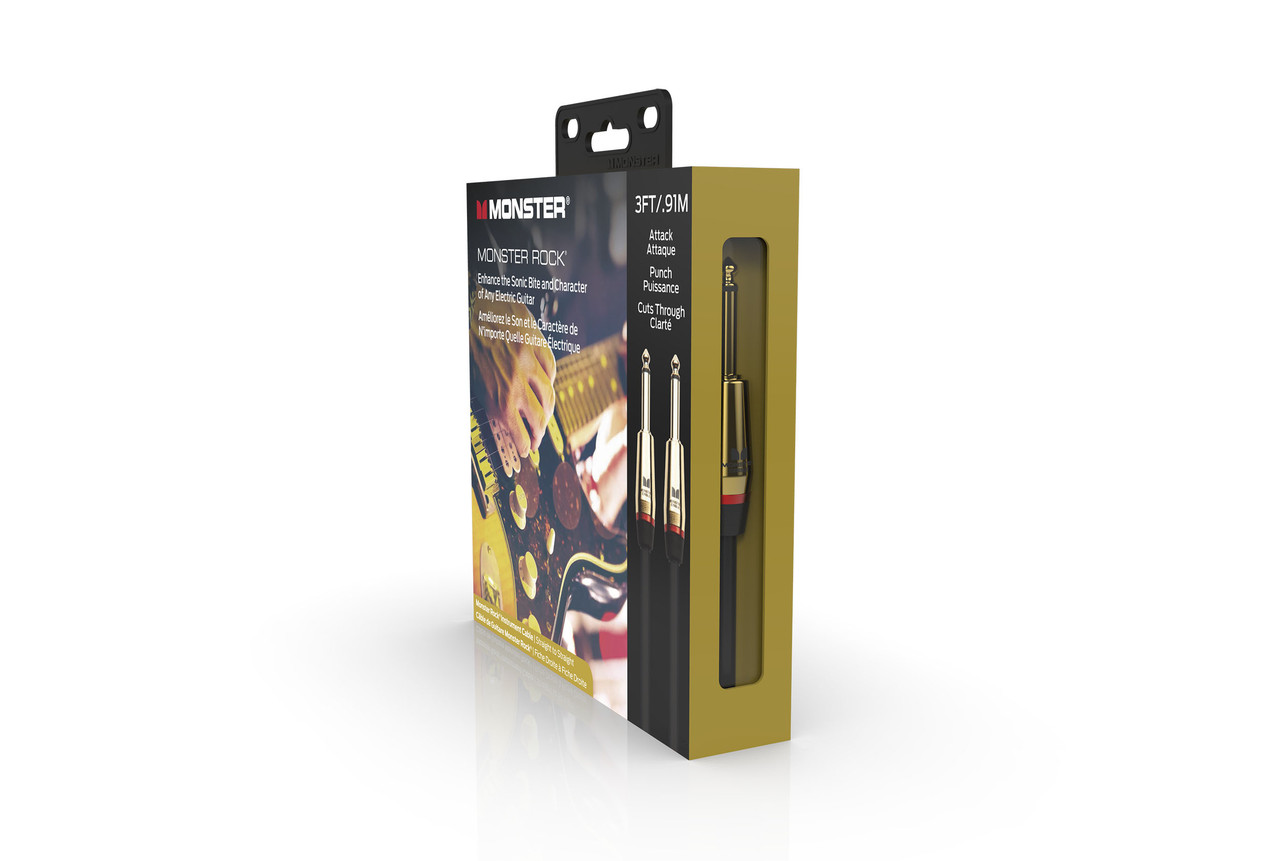 Monster MROCK2-3WW Prolink Rock 1/4" Instrument Cable 3 ft - Straight to Straight (MROCK2-3WW-U) | Musician Madness