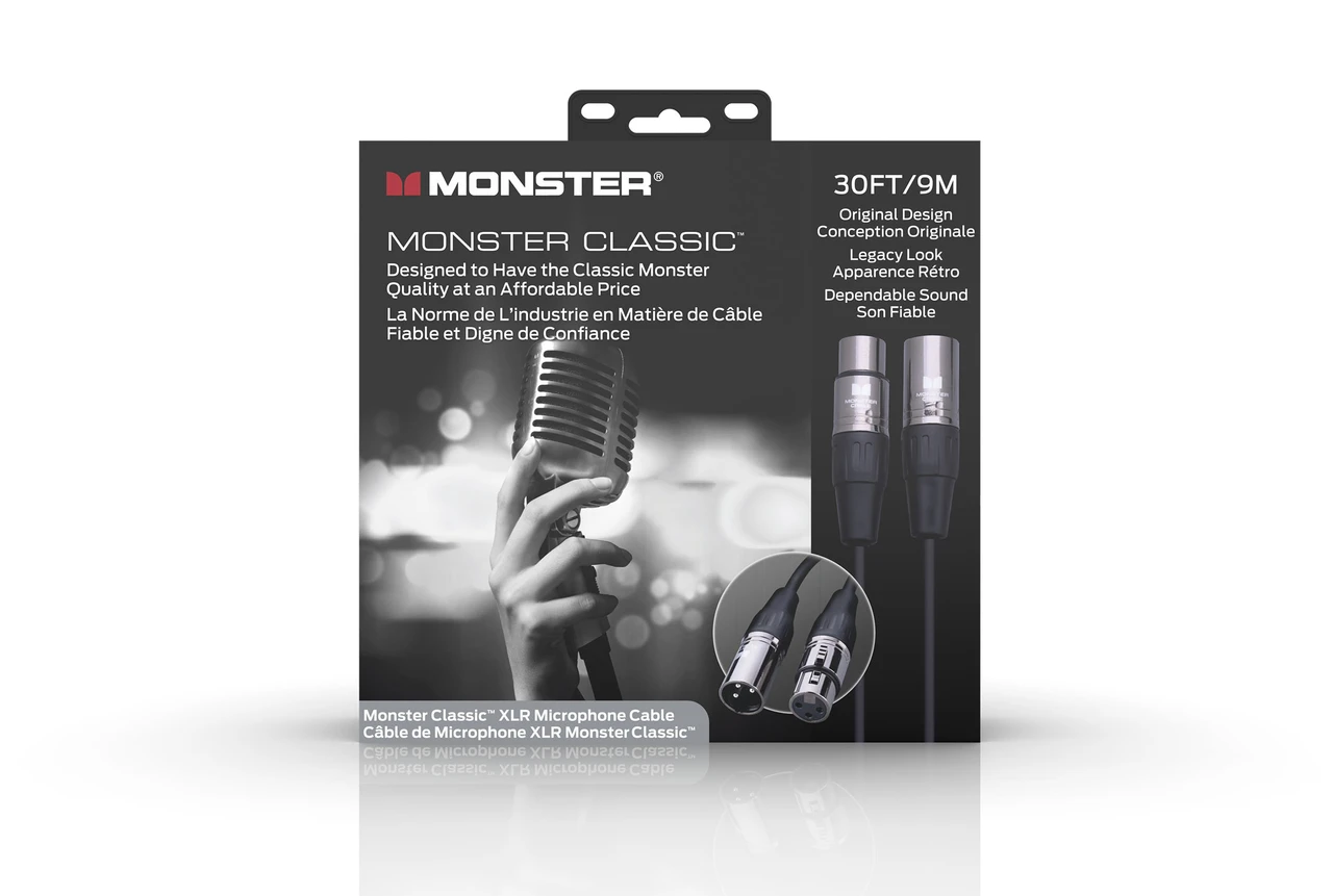 Monster CLAS-M-30WW Classic Microphone Cable 30' (CLAS-M-30WW-U) | Musician Madness