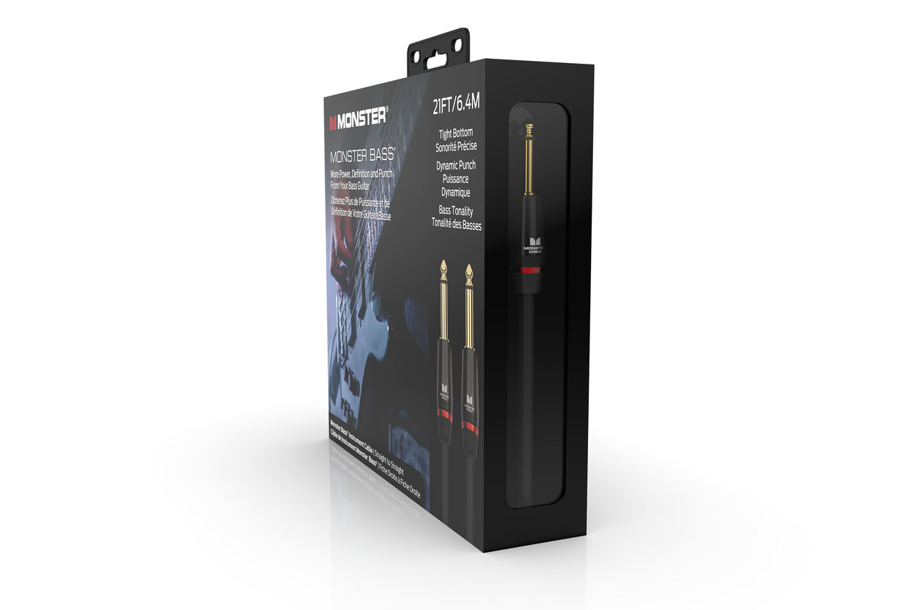 Monster MBASS2-21WW Prolink Monster Bass 1/4" Instrument Cable 21 ft - Straight to Straight (MBASS2-21WW-U) | Musician Madness