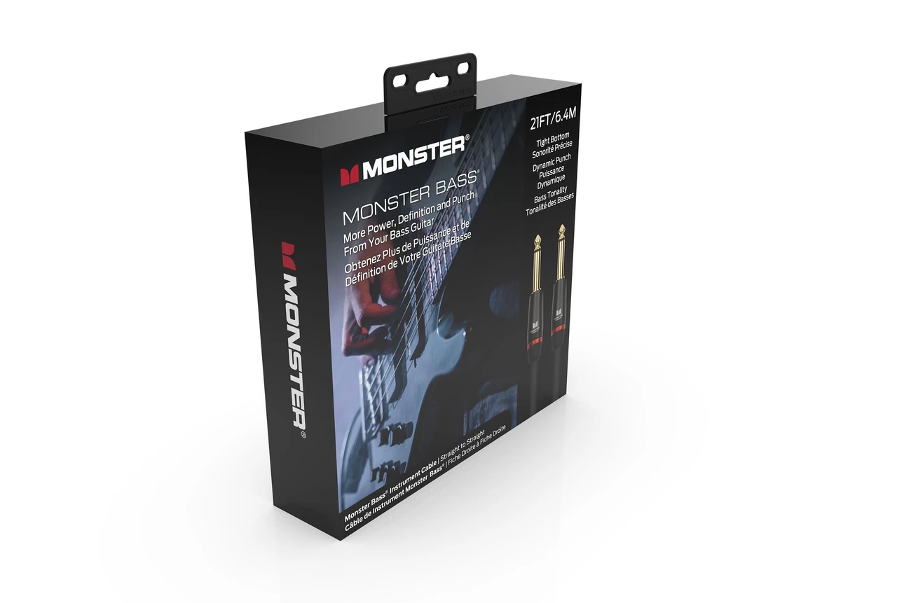 Monster MBASS2-21WW Prolink Monster Bass 1/4" Instrument Cable 21 ft - Straight to Straight (MBASS2-21WW-U) | Musician Madness