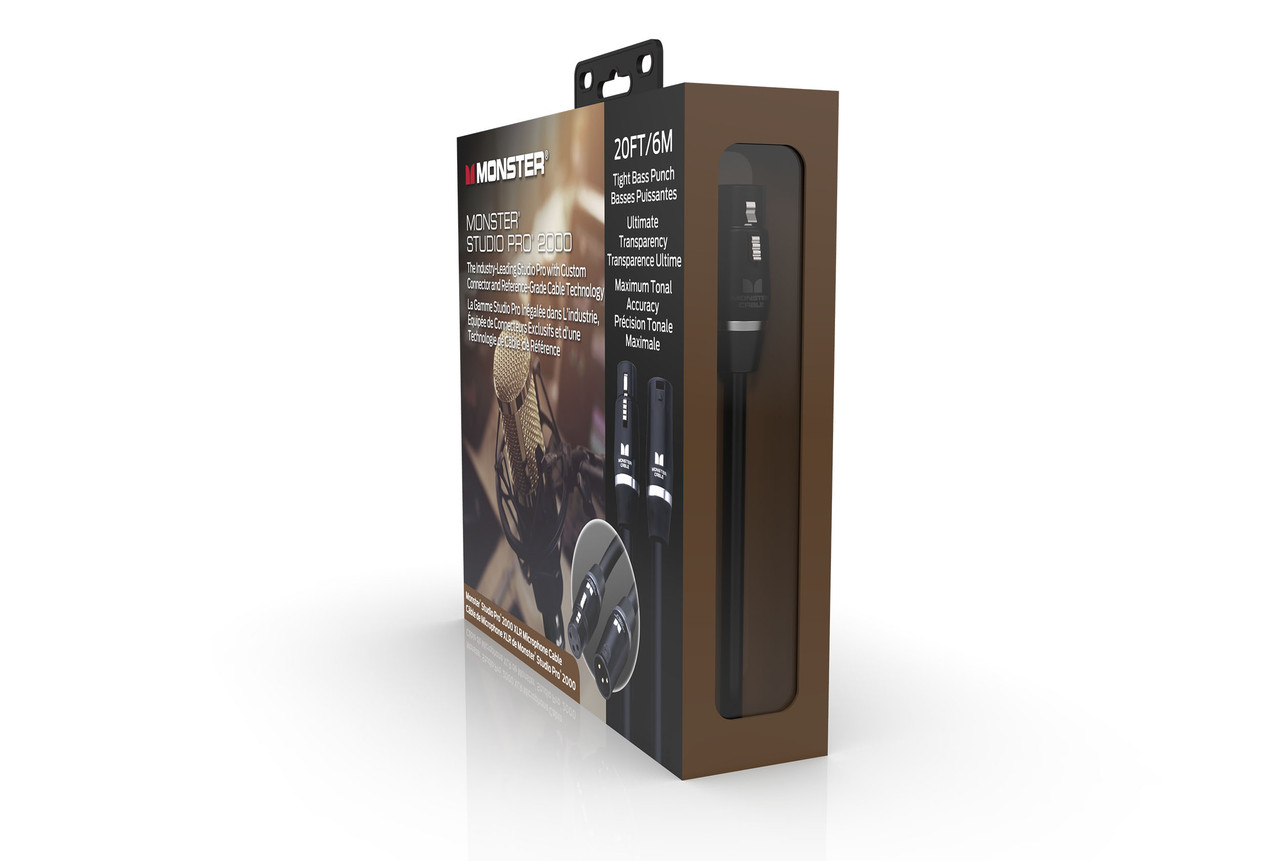 Studio Pro 2000 20' Mic Cable Gold Contact XLR Buy the Monster Cable Studio Pro 2000 20' Mic Cable Gold Contact XLR (SP2000-M-20WW-U) at Musician Madness with fastÂ…