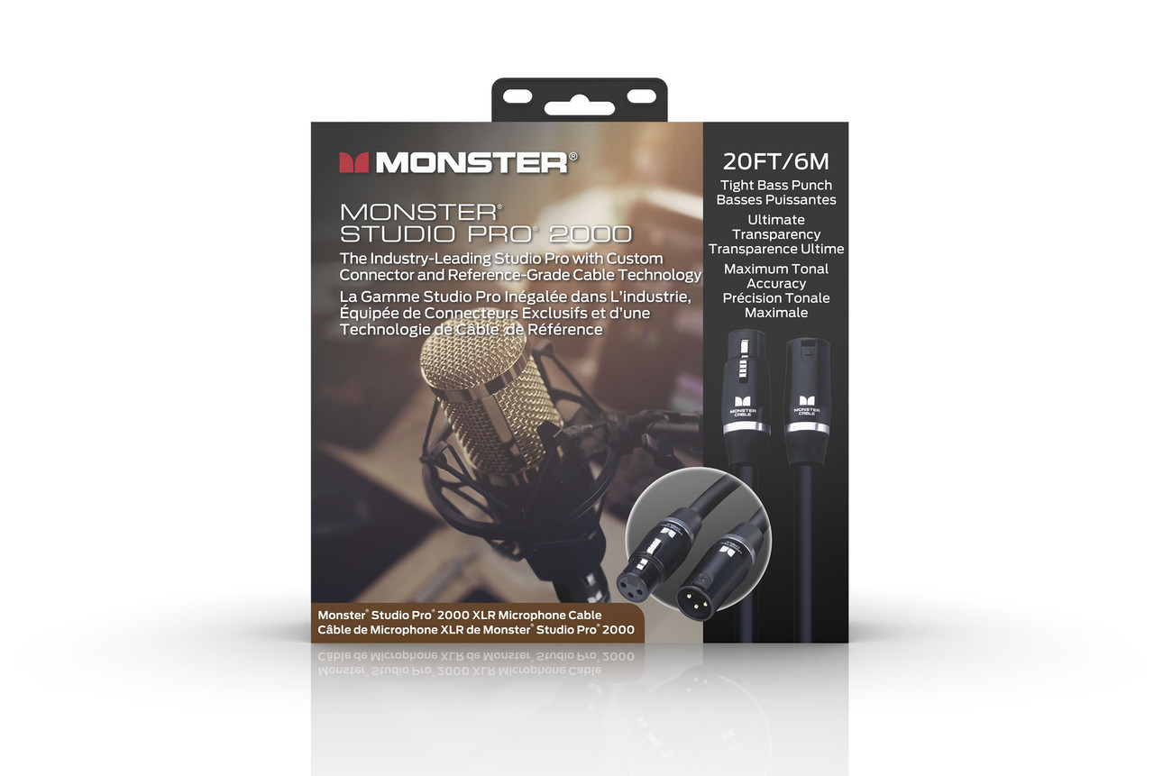 Monster SP2000-M-20WW Studio Pro 2000 Microphone Cable 20' (SP2000-M-20WW-U) | Musician Madness