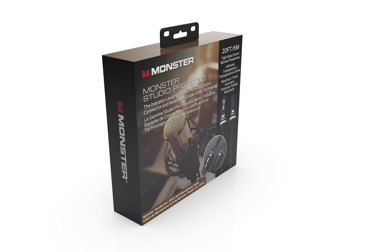Studio Pro 2000 20' Mic Cable Gold Contact XLR Buy the Monster Cable Studio Pro 2000 20' Mic Cable Gold Contact XLR (SP2000-M-20WW-U) at Musician Madness with fastÂ…