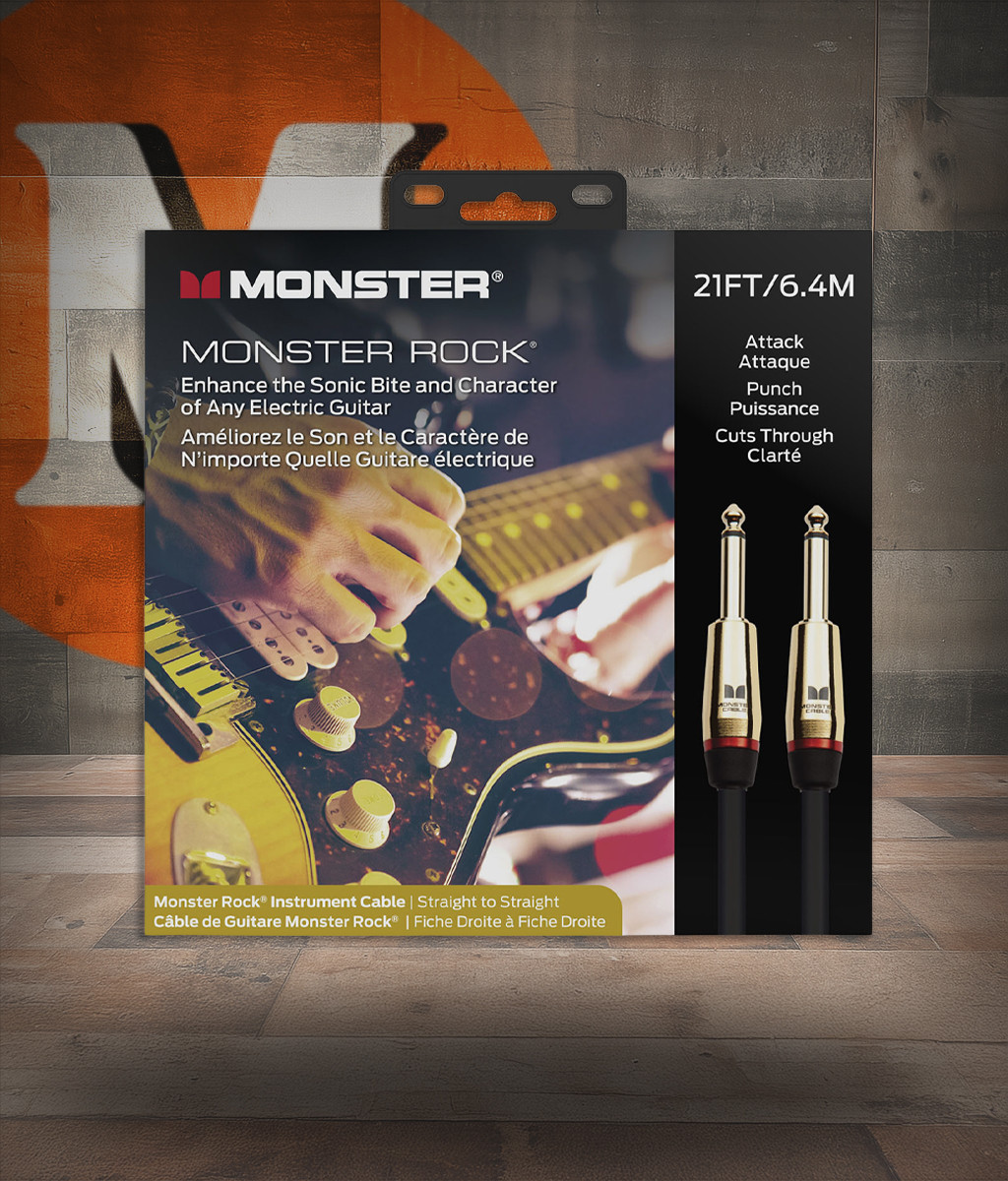 Monster MROCK2-21WW Prolink Rock 1/4" Instrument Cable 21 ft - Straight to Straight (MROCK2-21WW-U) | Musician Madness