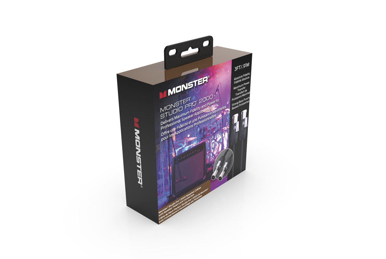 Monster SP2000-S-3SPWW Studio Pro 2000 Speak On Cable 3' (SP2000-S-3SPWW-U) | Musician Madness
