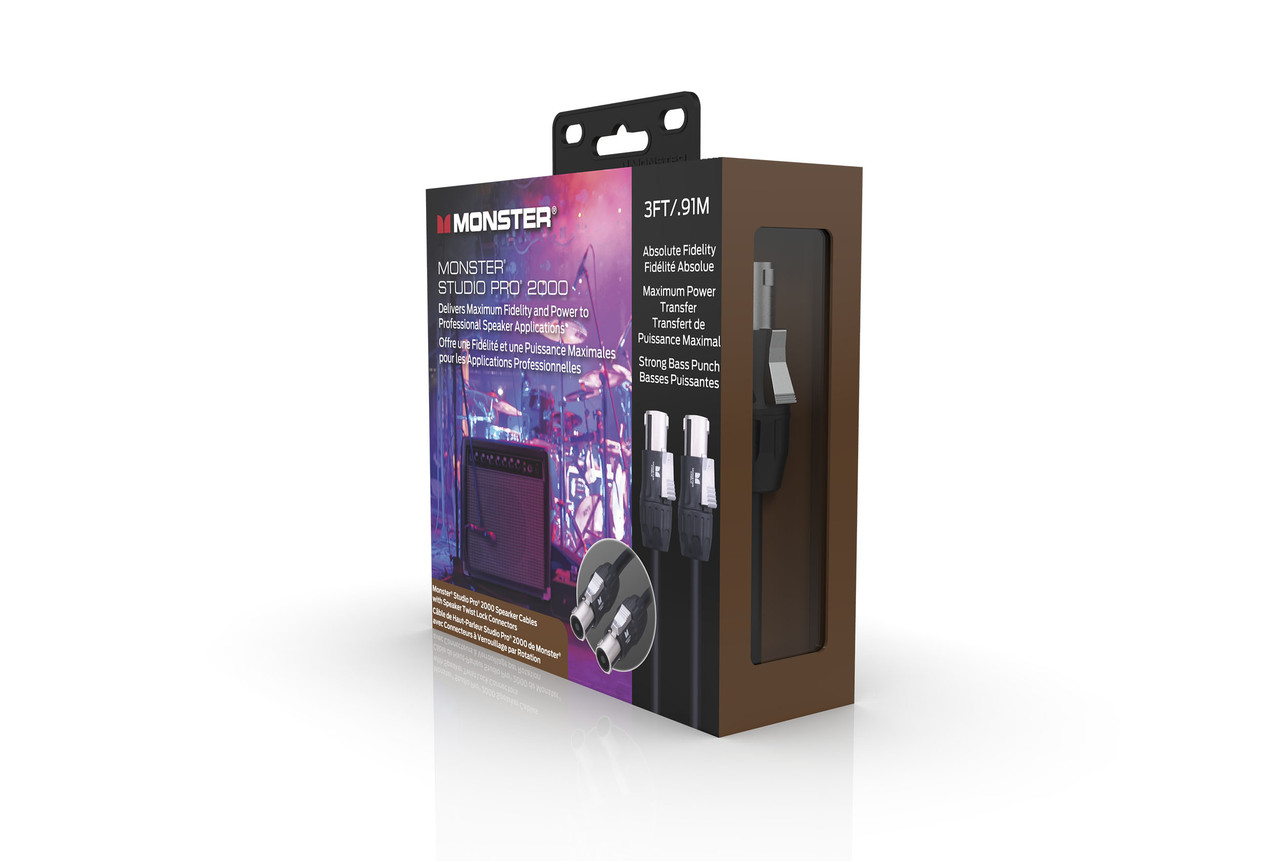 Monster SP2000-S-3SPWW Studio Pro 2000 Speak On Cable 3' (SP2000-S-3SPWW-U) | Musician Madness