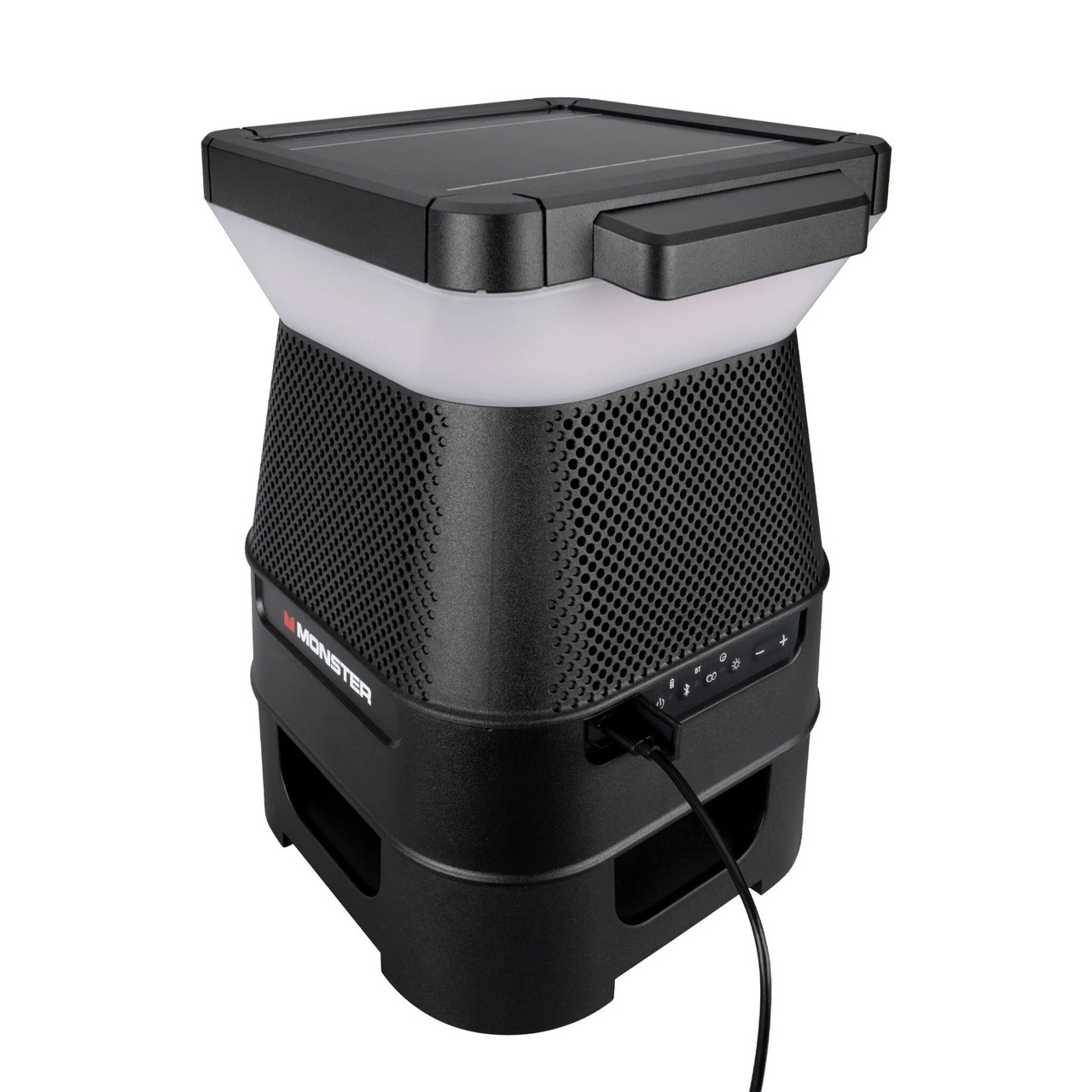 Monster Solar X Solar BT Spkr Solar Powered Wireless Speaker Buy the Monster Cable Solar X Solar Bt Spkr Solar Powered Wireless Speaker (MNSOLX-BLK-U) at MusicianÂ…