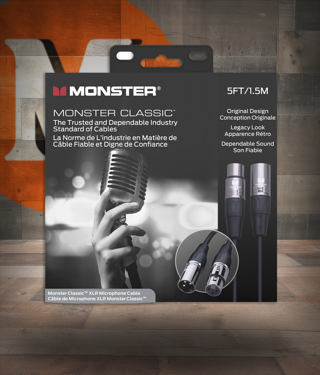 Monster CLAS-M-5WW Classic Microphone Cable 5' (CLAS-M-5WW-U) | Musician Madness