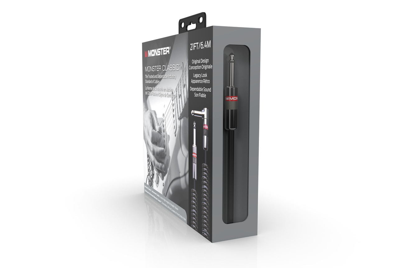 Monster CLAS-I-21ACWW Prolink Monster Classic 1/4" Instrument Cable 21 ft - Coiled (CLAS-I-21ACWW-U) | Musician Madness