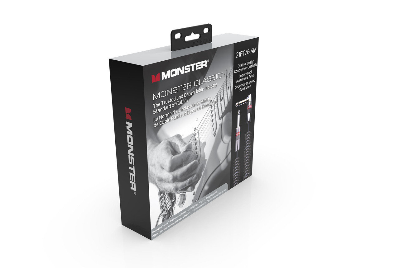 Monster CLAS-I-21ACWW Prolink Monster Classic 1/4" Instrument Cable 21 ft - Coiled (CLAS-I-21ACWW-U) | Musician Madness