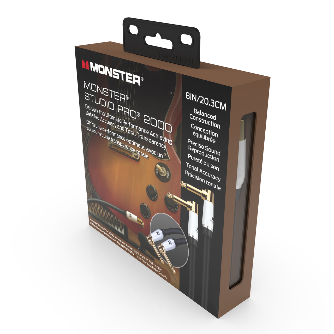 Studio Pro 2000 8" R/A Cable Dual Angled Buy the Monster Cable Studio Pro 2000 8" R/A Cable Dual Angled (SP2000-I-0.75DAWW-U) at Musician Madness with fast shipping.