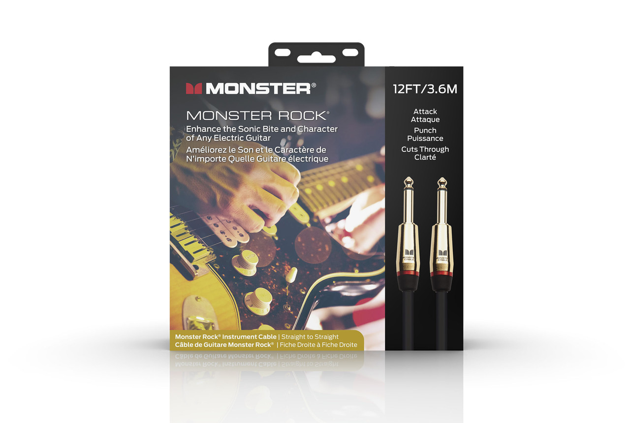 Monster MROCK2-12WW Prolink Rock 1/4" Instrument Cable 12 ft - Straight to Straight (MROCK2-12WW-U) | Musician Madness