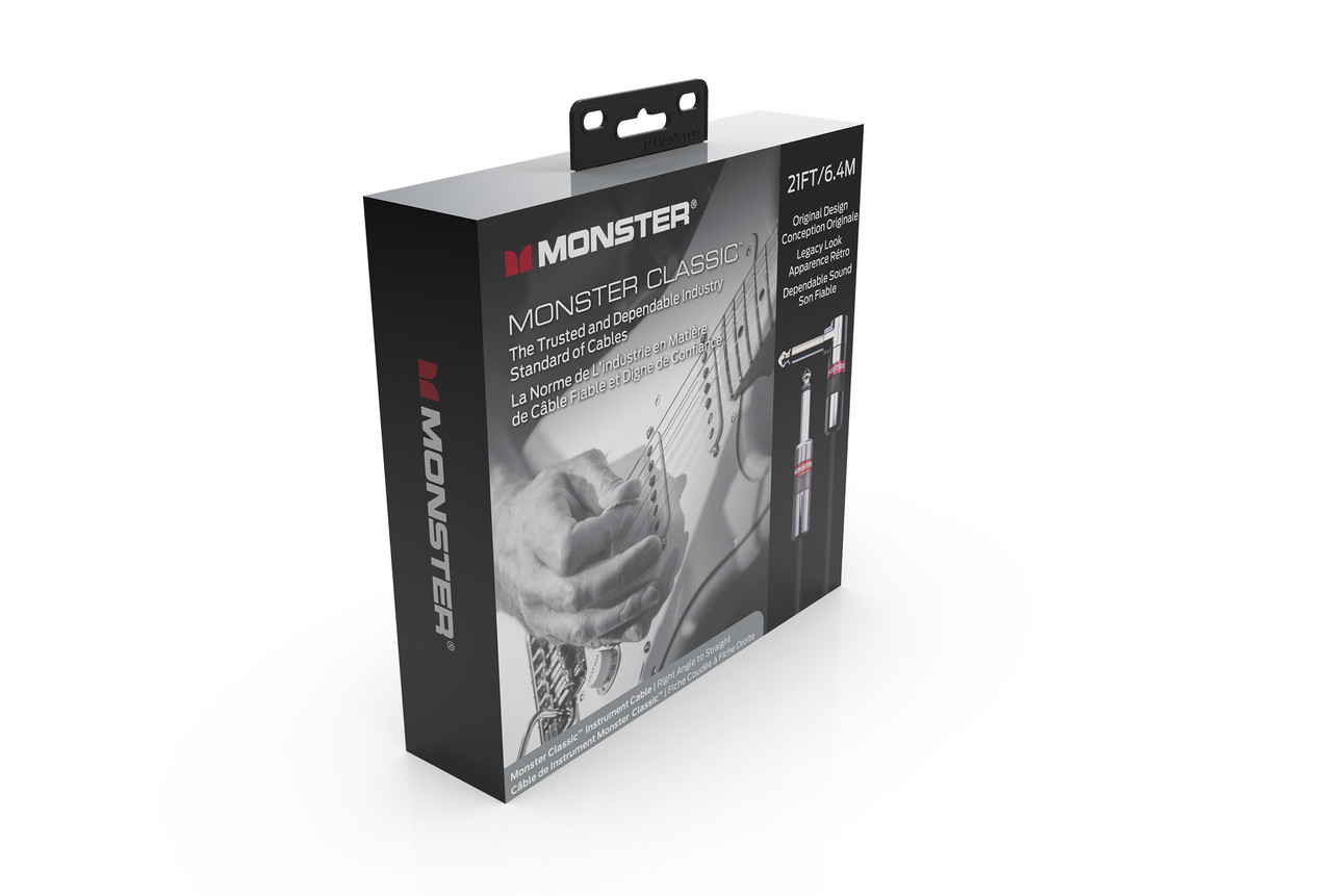 Mnstr Clssic 21' R/A Inst. CblStraight to Right Angle Buy the Monster Cable Mnstr Clssic 21' R/A Inst. Cblstraight To Right Angle (CLAS-I-21AWW-U) at MusicianÂ…