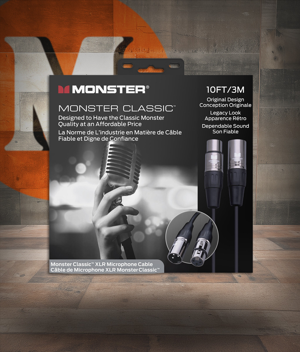 Monster CLAS-M-10WW Classic Microphone Cable 10' (CLAS-M-10WW-U) | Musician Madness