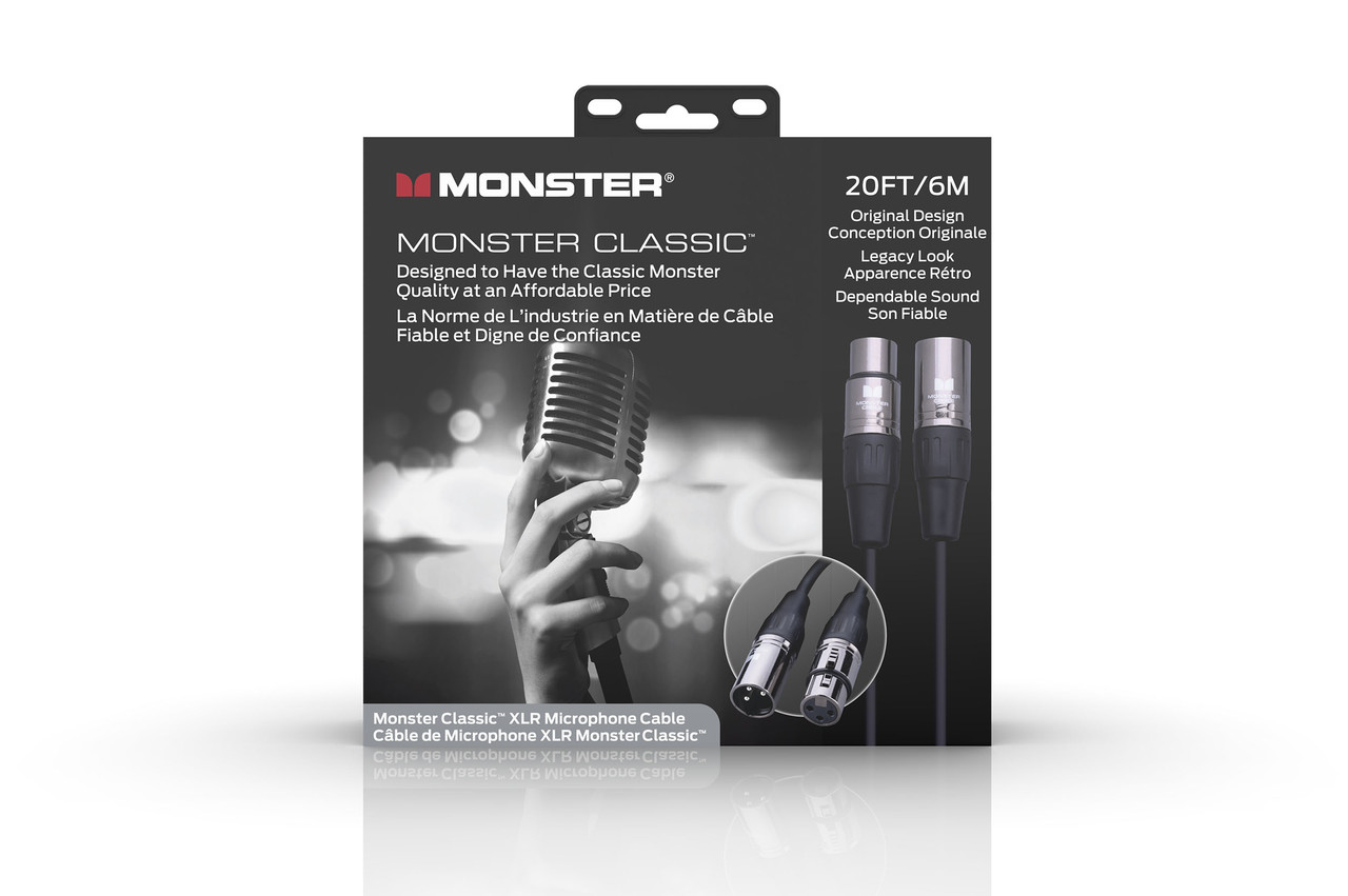 Monster CLAS-M-20WW Classic Microphone Cable 20' (CLAS-M-20WW-U) | Musician Madness