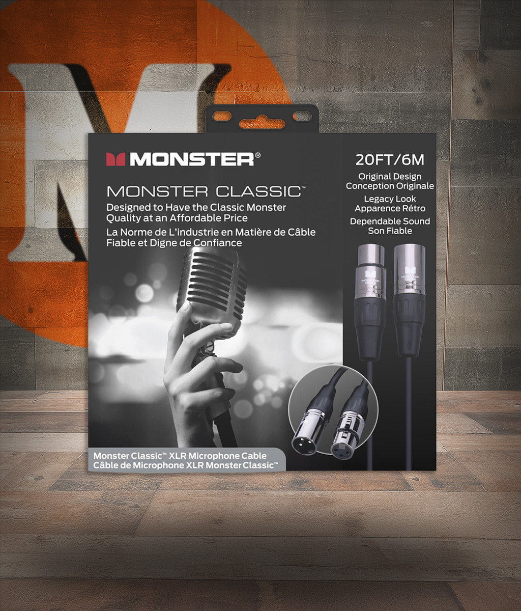 Monster CLAS-M-20WW Classic Microphone Cable 20' (CLAS-M-20WW-U) | Musician Madness
