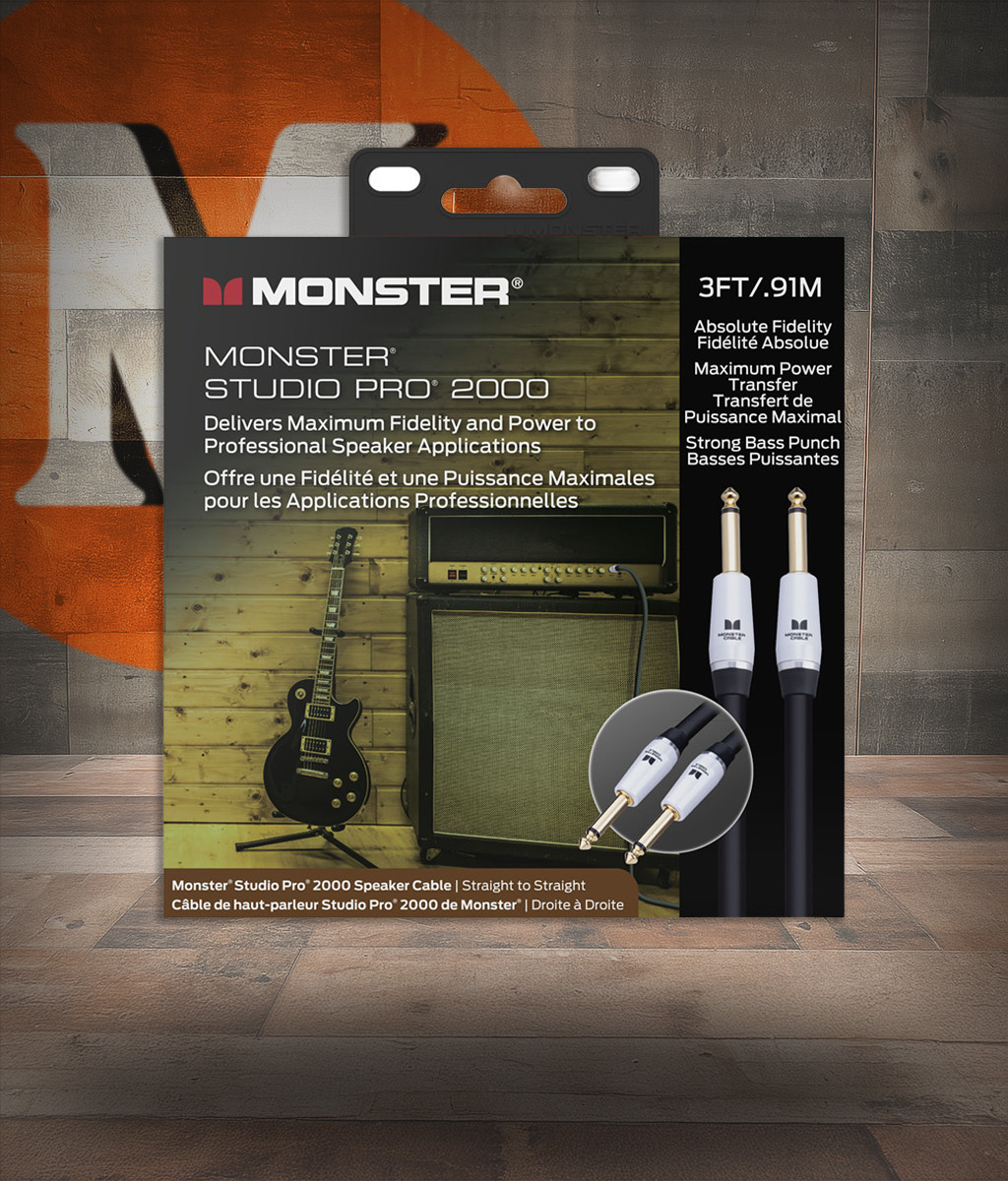 Monster SP2000-S-3WW Studio Pro 2000 Speaker Cable 3' (SP2000-S-3WW-U) | Musician Madness