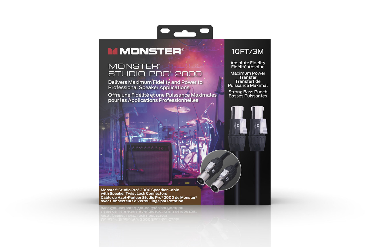 Studio Pro 2000 10' Speak On Buy the Monster Cable Studio Pro 2000 10' Speak On (SP2000-S-10SPWW-U) at Musician Madness with fast shipping.
