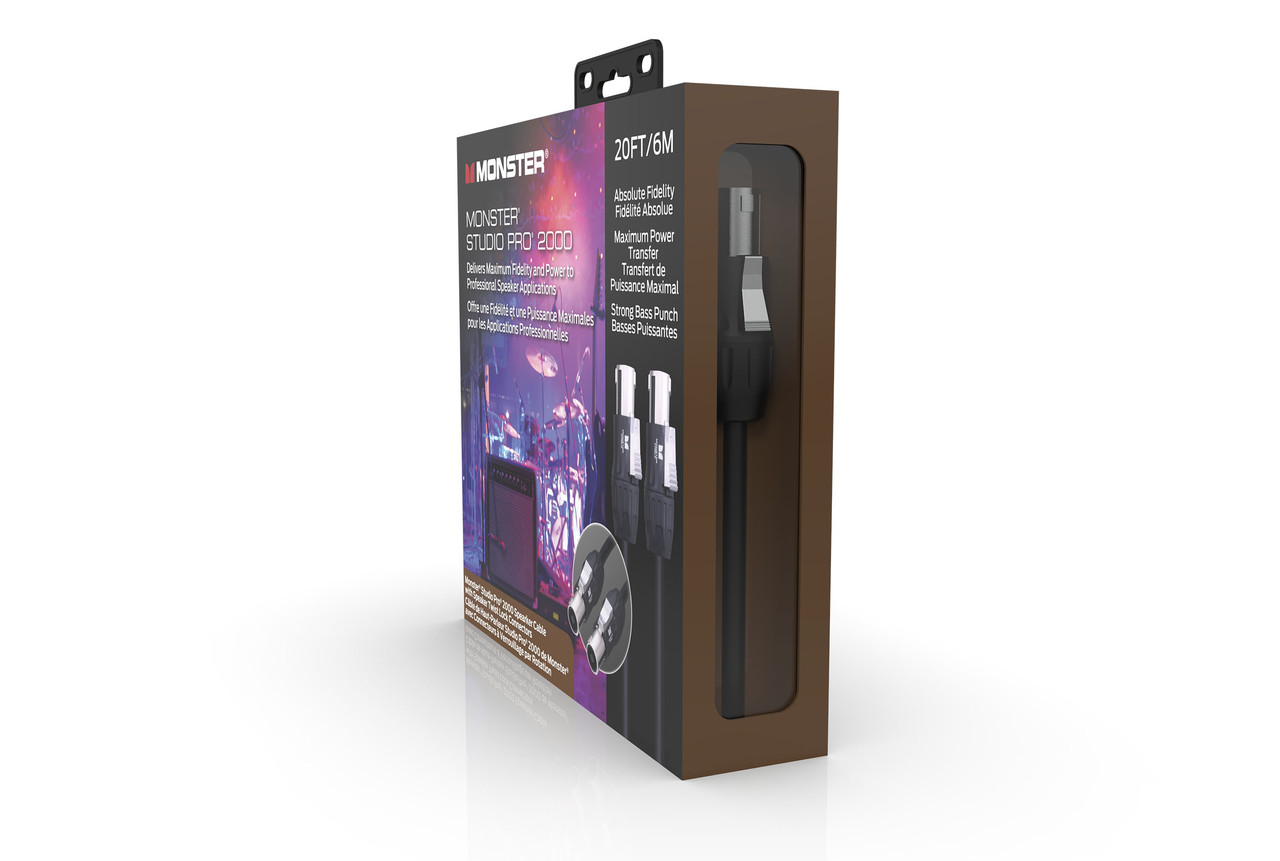 Studio Pro 2000 20' Speak On Buy the Monster Cable Studio Pro 2000 20' Speak On (SP2000-S-20SPWW-U) at Musician Madness with fast shipping.