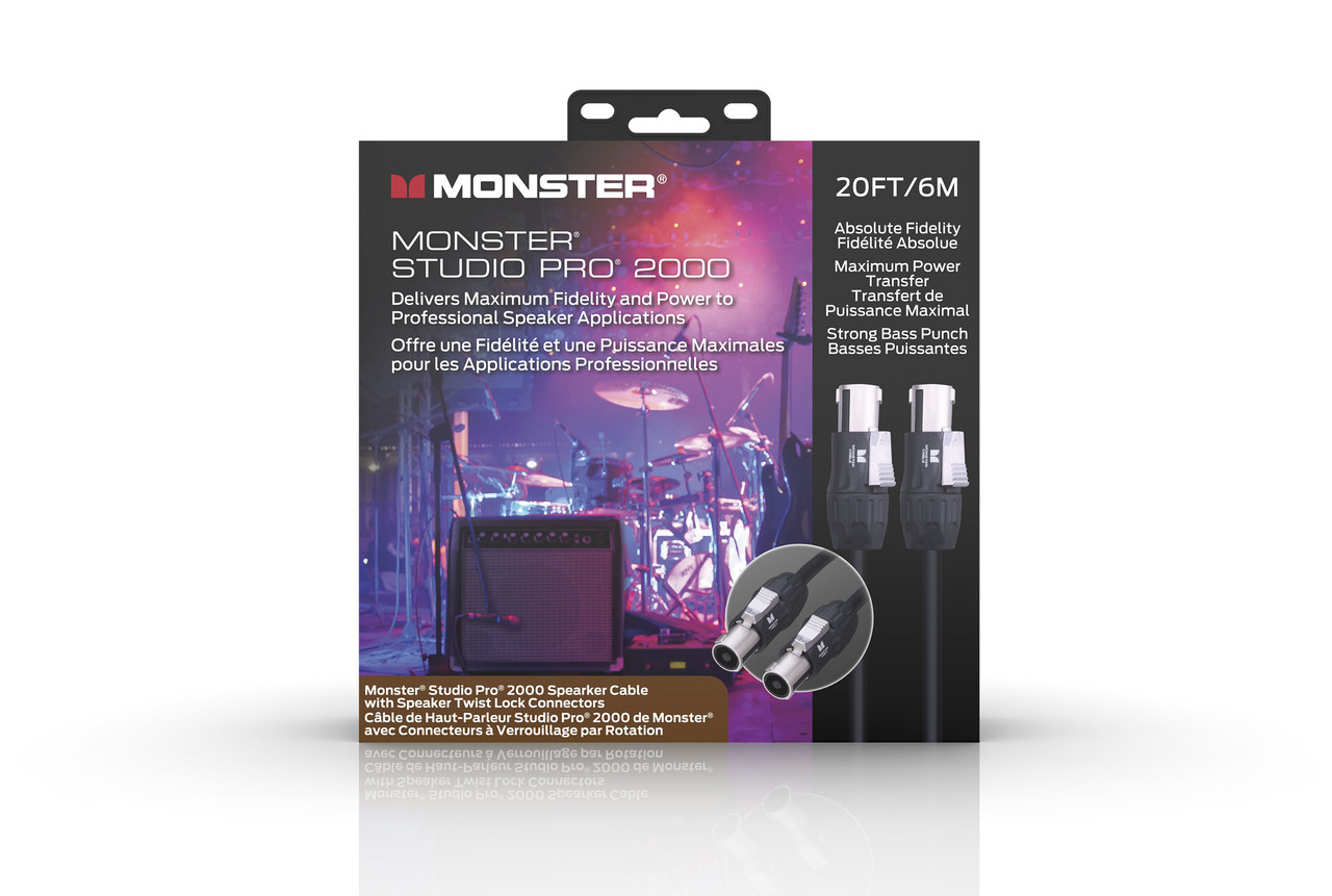 Monster SP2000-S-20SPWW Studio Pro 2000 Speak On Cable 20' (SP2000-S-20SPWW-U) | Musician Madness