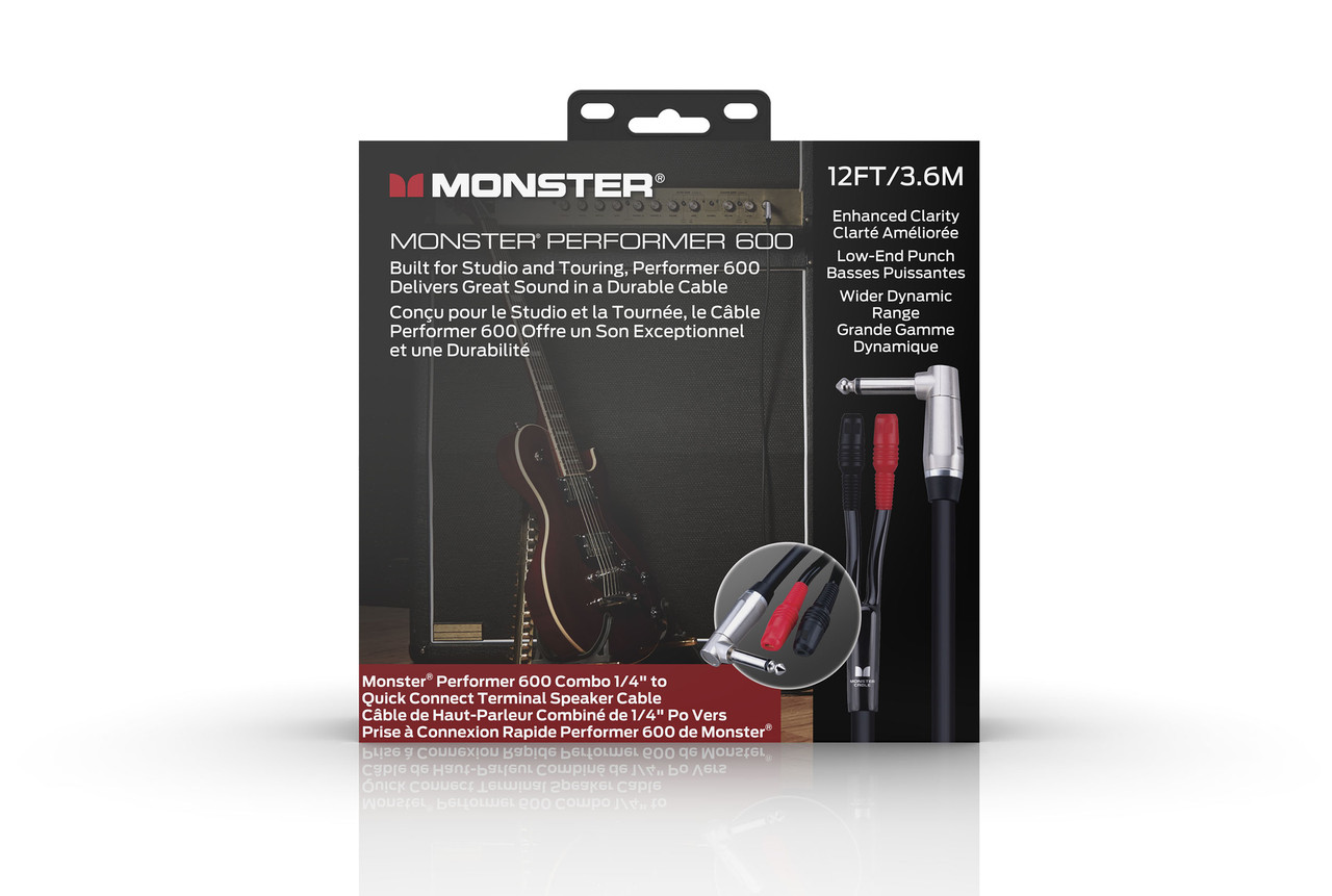 Monster P600-SC-12WW Performer 600 Combo Amplifier Cable 12' (P600-SC-12WW-U) | Musician Madness