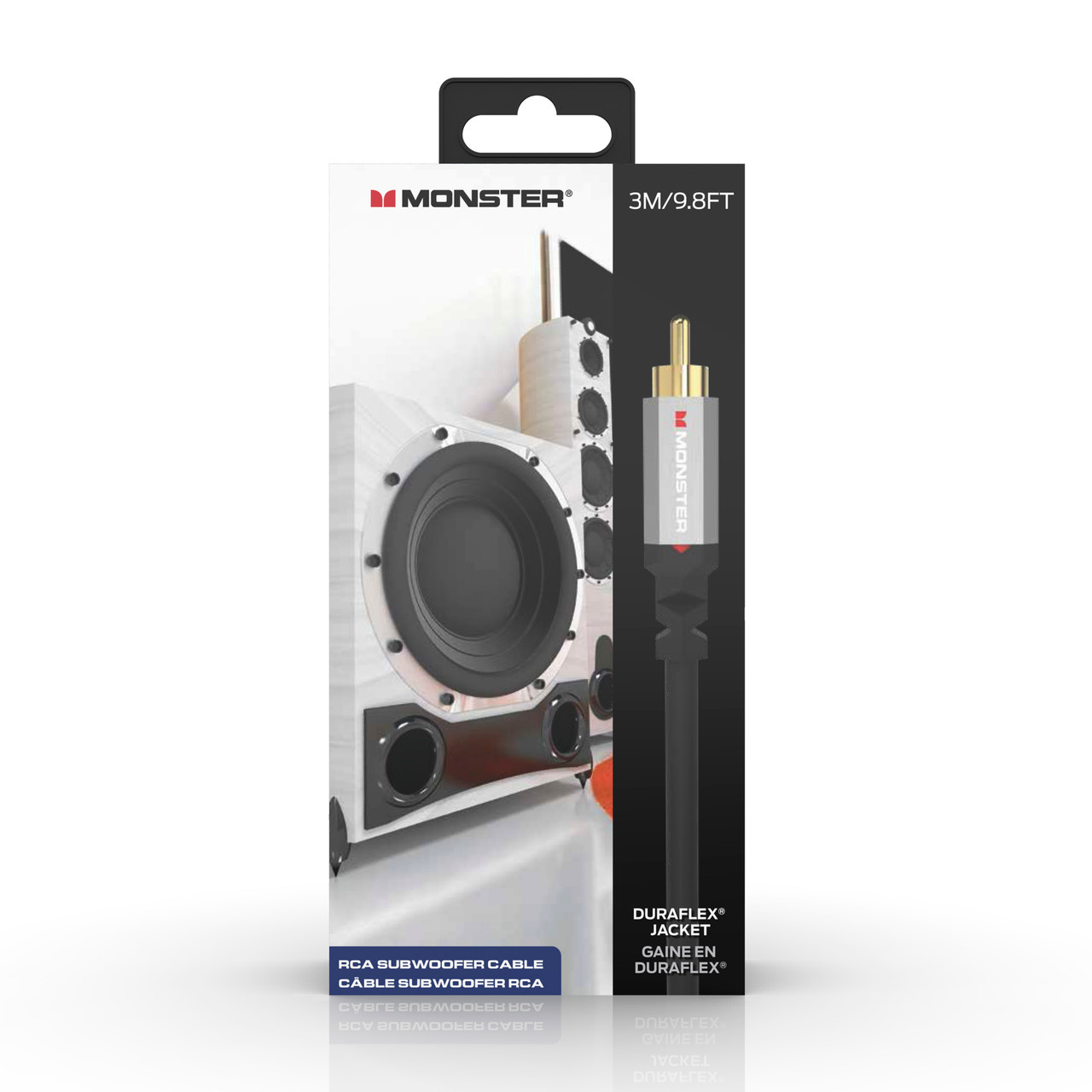 Monster 3 Meter RCA Subwoofer RCA Subwoofer audio connector Buy the Monster Cable 3 Meter RCA Subwoofer RCA Subwoofer Audio Connector (VME30047-U) at MusicianÂ…