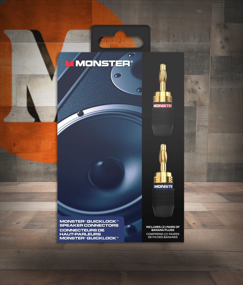 Monster XP Gold Banana Cnnectr2 Pair Quick Lock Connectors Buy the Monster Cable Xp Gold Banana Cnnectr2 Pair Quick Lock Connectors (VME30027-U) at Musician MadnessÂ…