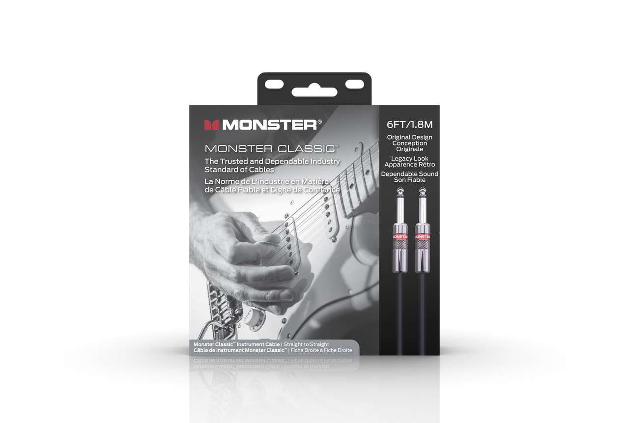 Monster CLAS-I-6WW Prolink Monster Classic 1/4" Instrument Cable. 6 ft - Straight to Straight (CLAS-I-6WW-U) | Musician Madness