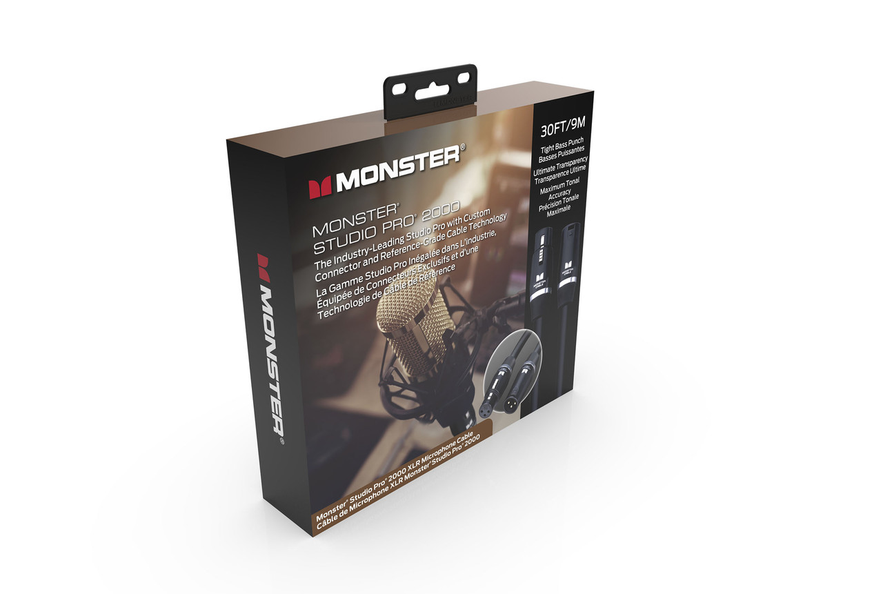 Studio Pro 2000 30' Mic Cable Gold Contact XLR Buy the Monster Cable Studio Pro 2000 30' Mic Cable Gold Contact XLR (SP2000-M-30WW-U) at Musician Madness with fastÂ…