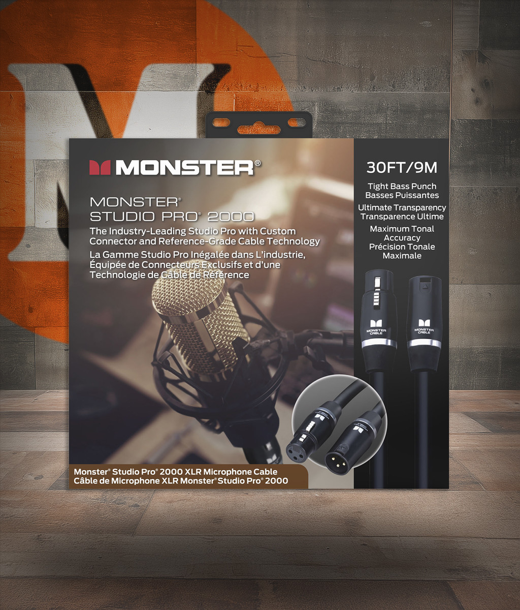 Monster SP2000-M-30WW Studio Pro 2000 Microphone Cable 30' (SP2000-M-30WW-U) | Musician Madness