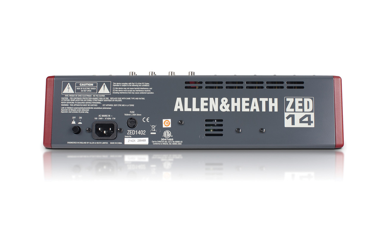 Allen & Heath ZED-14 Mixer (ZED14-U) | Musician Madness