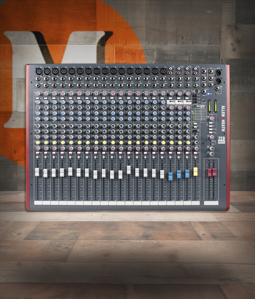 Allen & Heath 16miclin4st4aux3BEQ USB FX ZED MIXER (ZED22FX-U