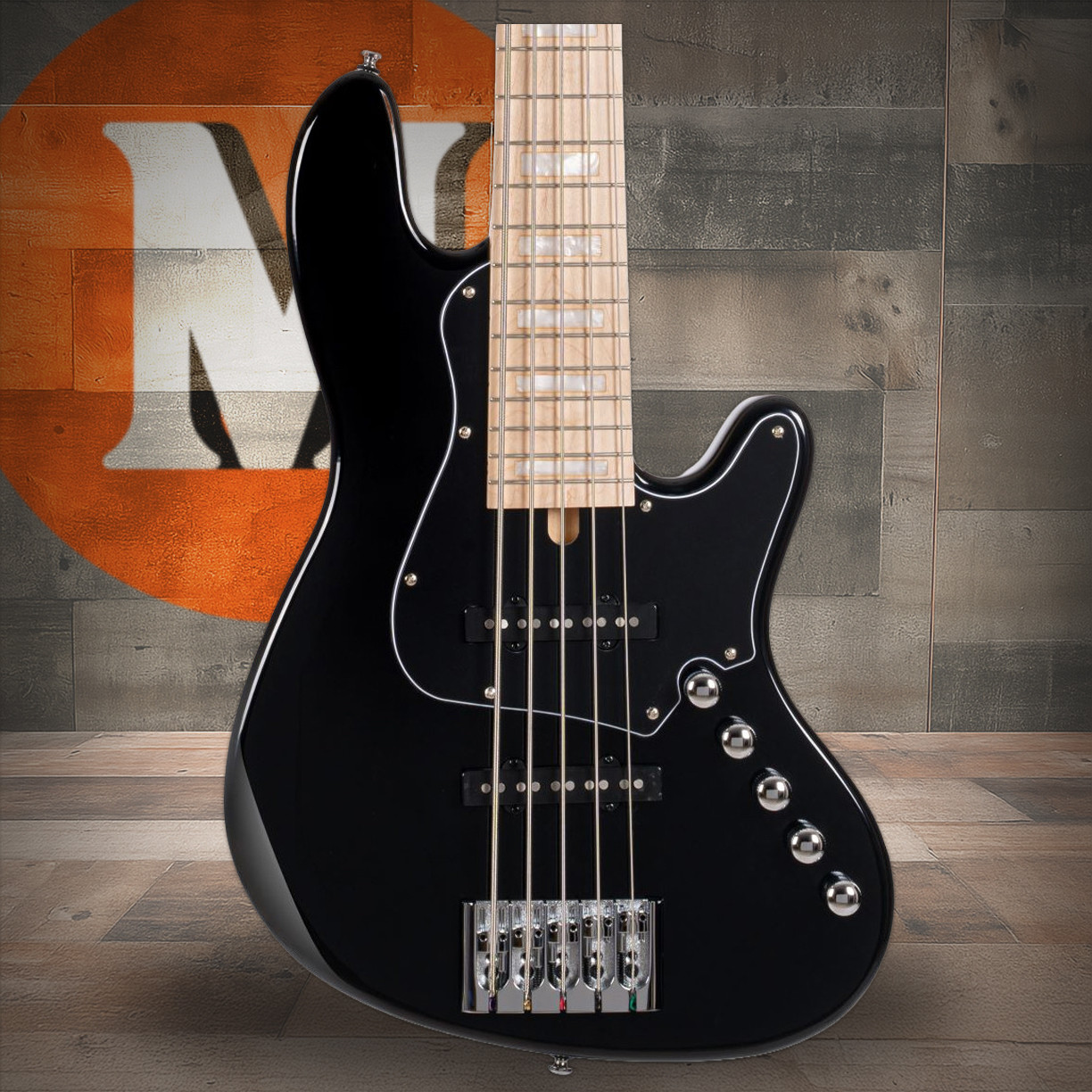 Cort NJS5BK Elrick NJS-5 (5-String) Bass Guitar - Black (NJS5BK-U) | Musician Madness