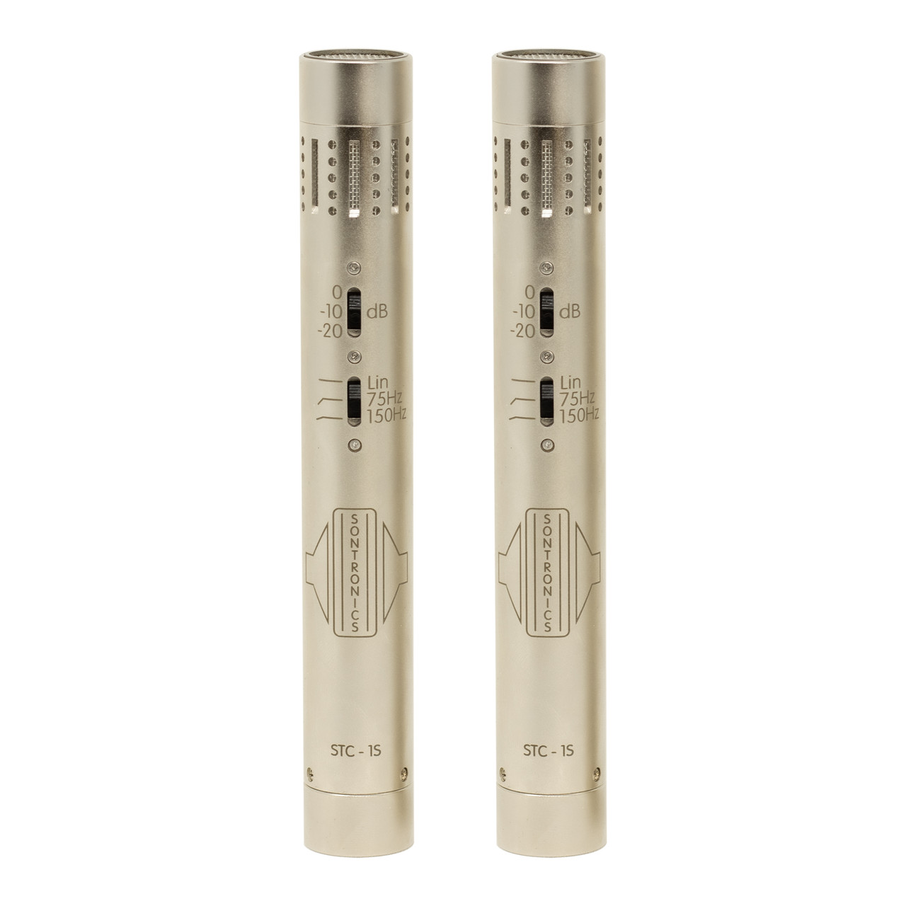 Sontronics STC-1S - Matched Stereo Pair of Condenser Microphones - Silver (STC1-SET-SLV-U)