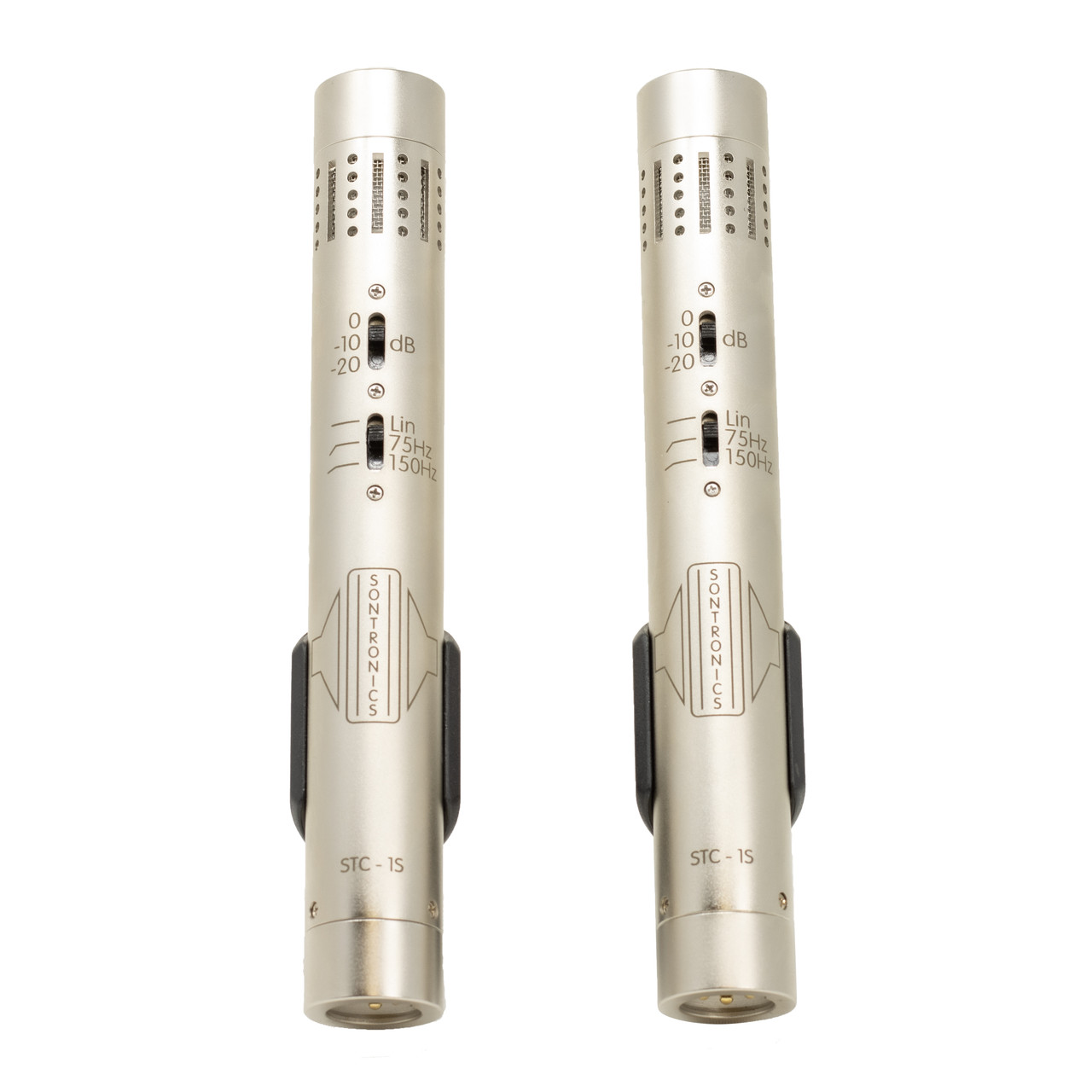 Sontronics STC-1S - Matched Stereo Pair of Condenser Microphones - Silver (STC1-SET-SLV-U)