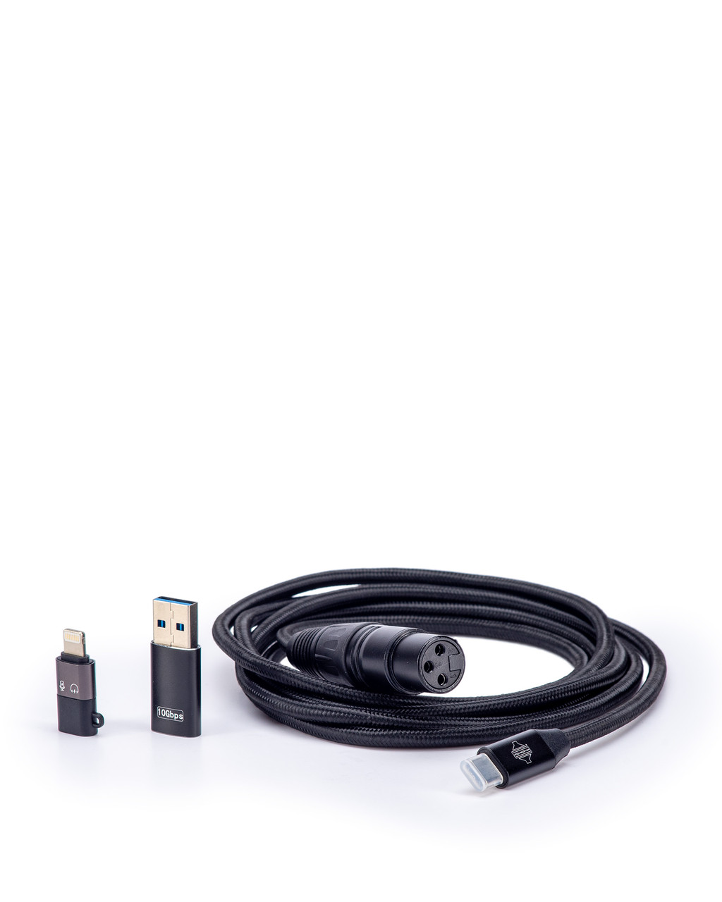 Sontronics XLR to USB-C Type Cable with Smartphone and USB-A Type Connectors - Black (STXLR-USB-C-U)