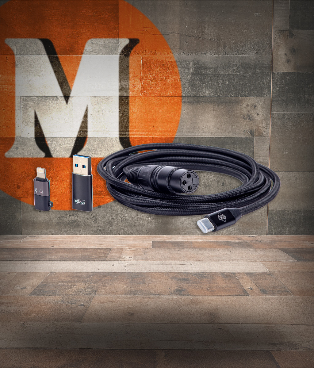 Sontronics XLR to USB-C Type Cable with Smartphone and USB-A Type Connectors - Black (STXLR-USB-C-U) | Musician Madness