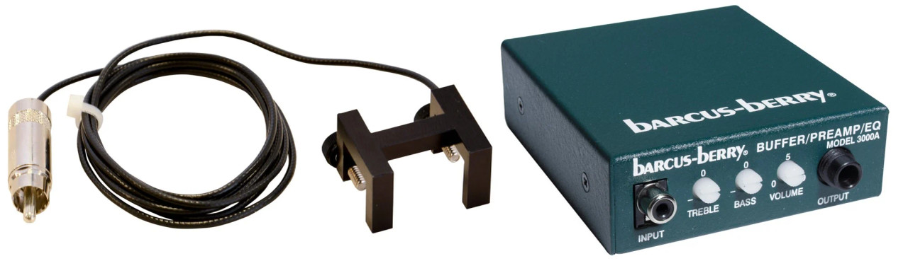 Barcus Berry B3150 Clamp-on Bass Bridge Piezo Transducer with Preamp (B3150-U) | Musician Madness