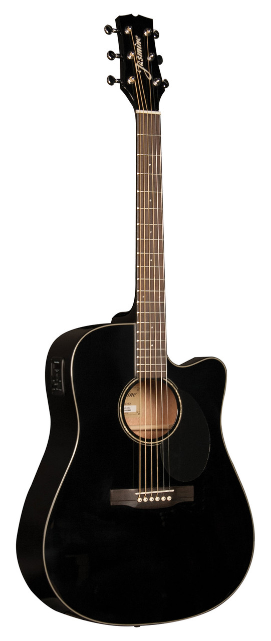 Jasmine JD39CE-BLK Dreadnought Acoustic Electric Guitar â€“ Black