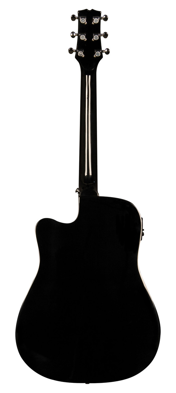 Jasmine JD39CE-BLK Dreadnought Acoustic Electric Guitar - Black Finish (JD39CE-BLK-U) | Musician Madness